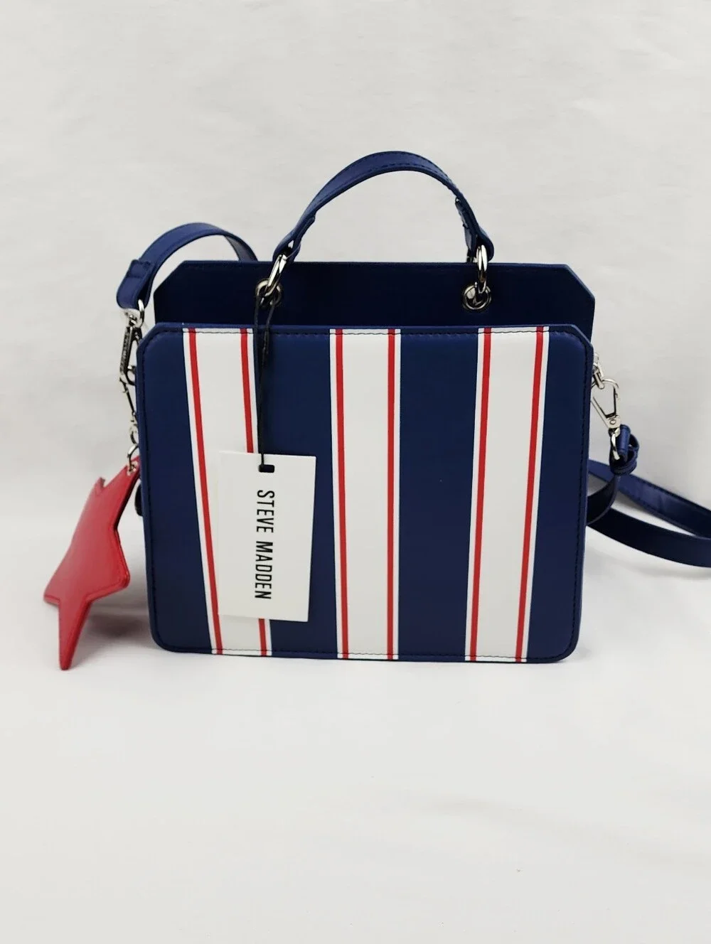 Steve Madden Bevlynn Stripe Satchel Handbag